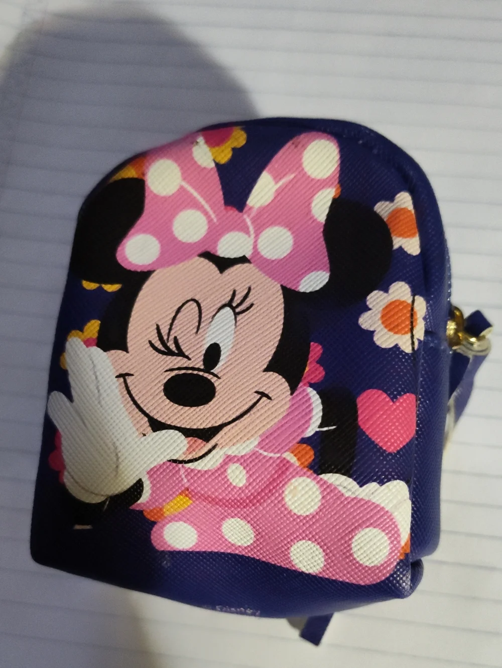 Disney Minnie Mouse Mini Backpack Pouch in Pink and Navy